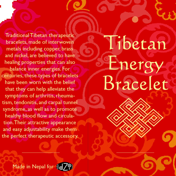 Traditional Nepalese Healing Mantra Cuff Bracelet Mixed Metal Copper Fair Trade - Picture 2 of 3